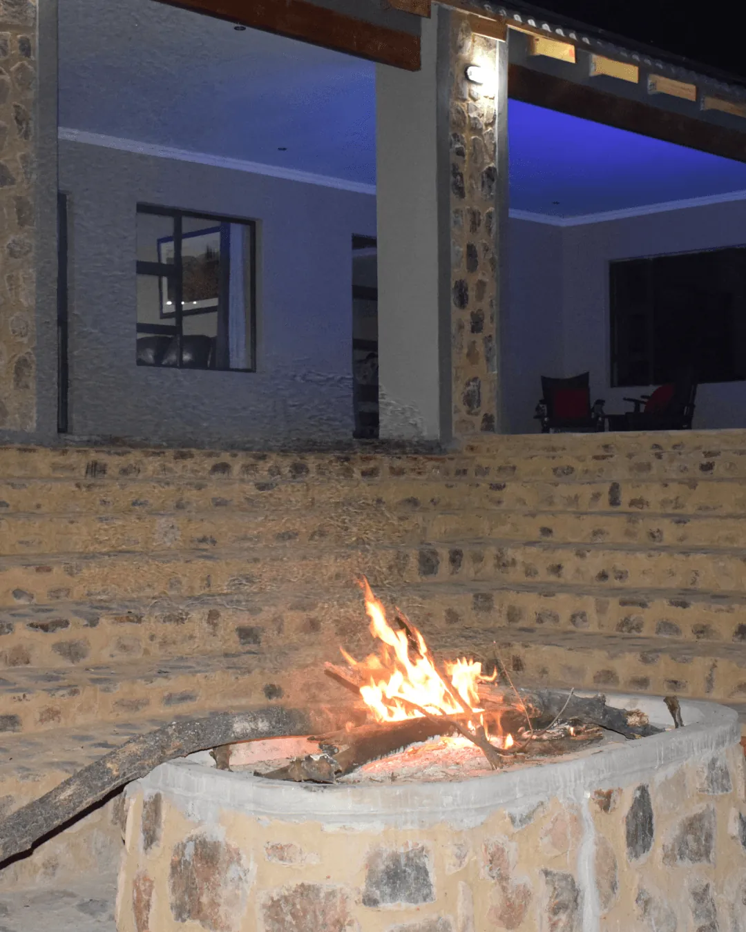 Wood and ice at the lodge