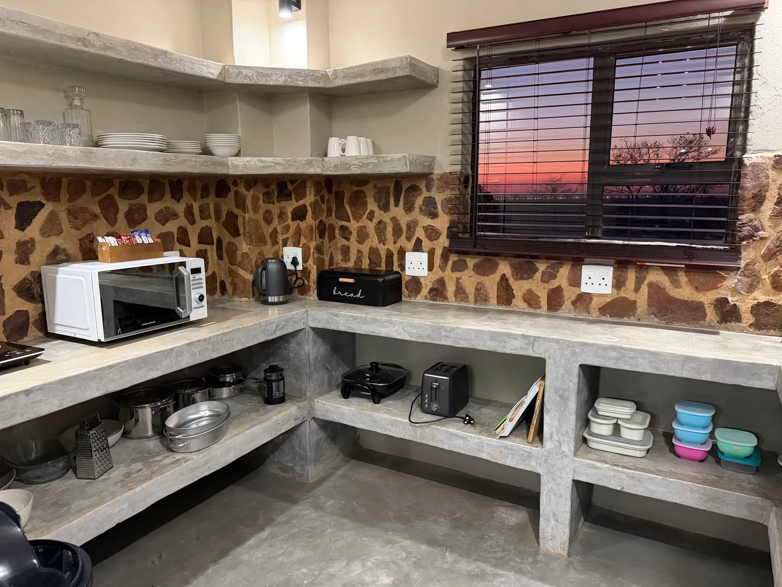 Kitchen at sunset