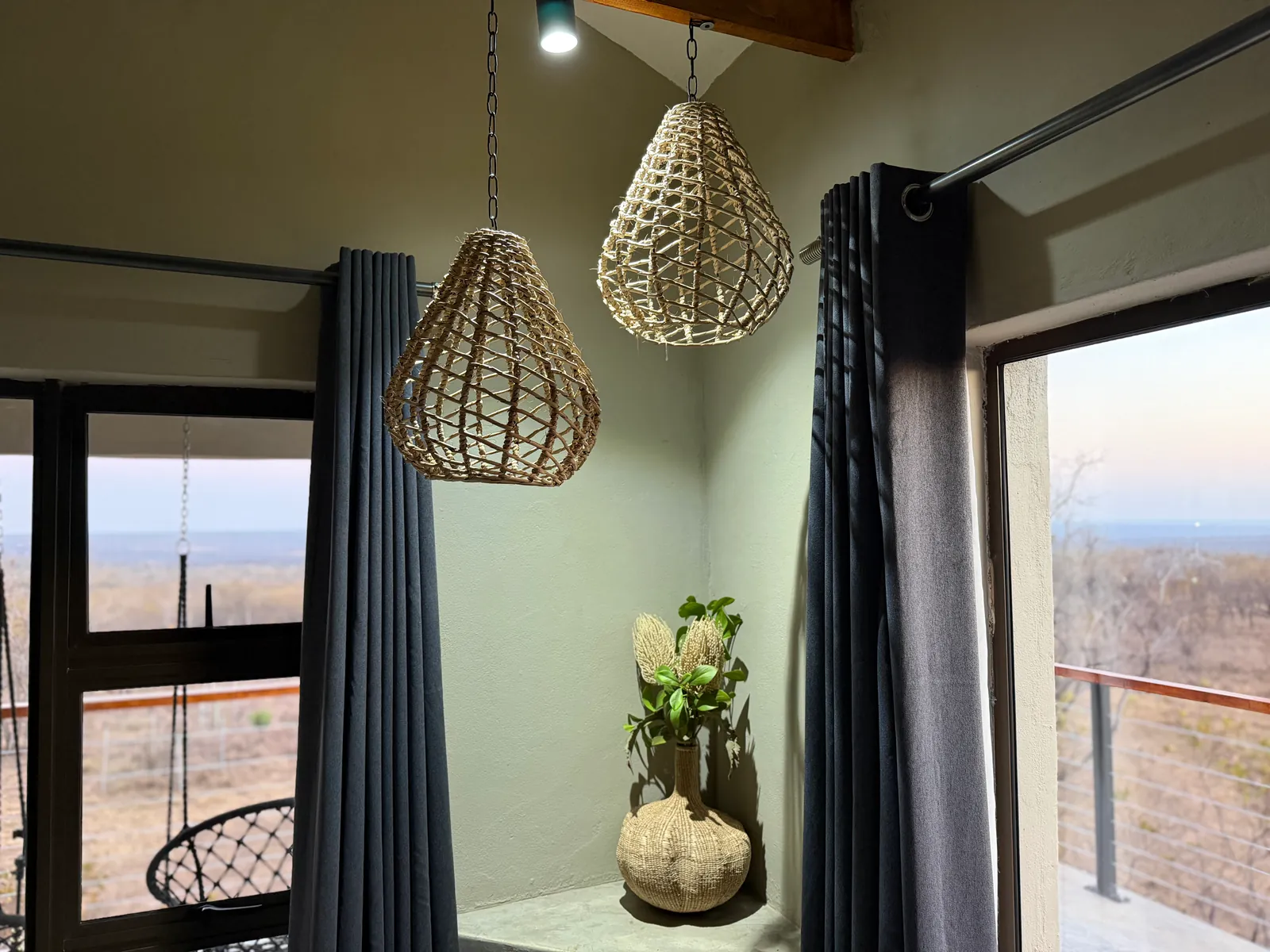 Interior decor with bushveld view